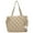 Beige-B, variant on Puffer Tote Bag for Women, Large Quilted Puffy Handbag Lightweight Satchel Purse for Work Travel Gym Shop