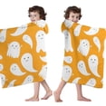 thumbnail image 4 of Kawaii Halloween Ghosts Pattern Hooded Bath Towel，60"x35" for Ages 3 To 12 Kids, Quick Dry Lightweight Soft Microfiber Hood Beach Towel Cover Up for Kids, 4 of 7