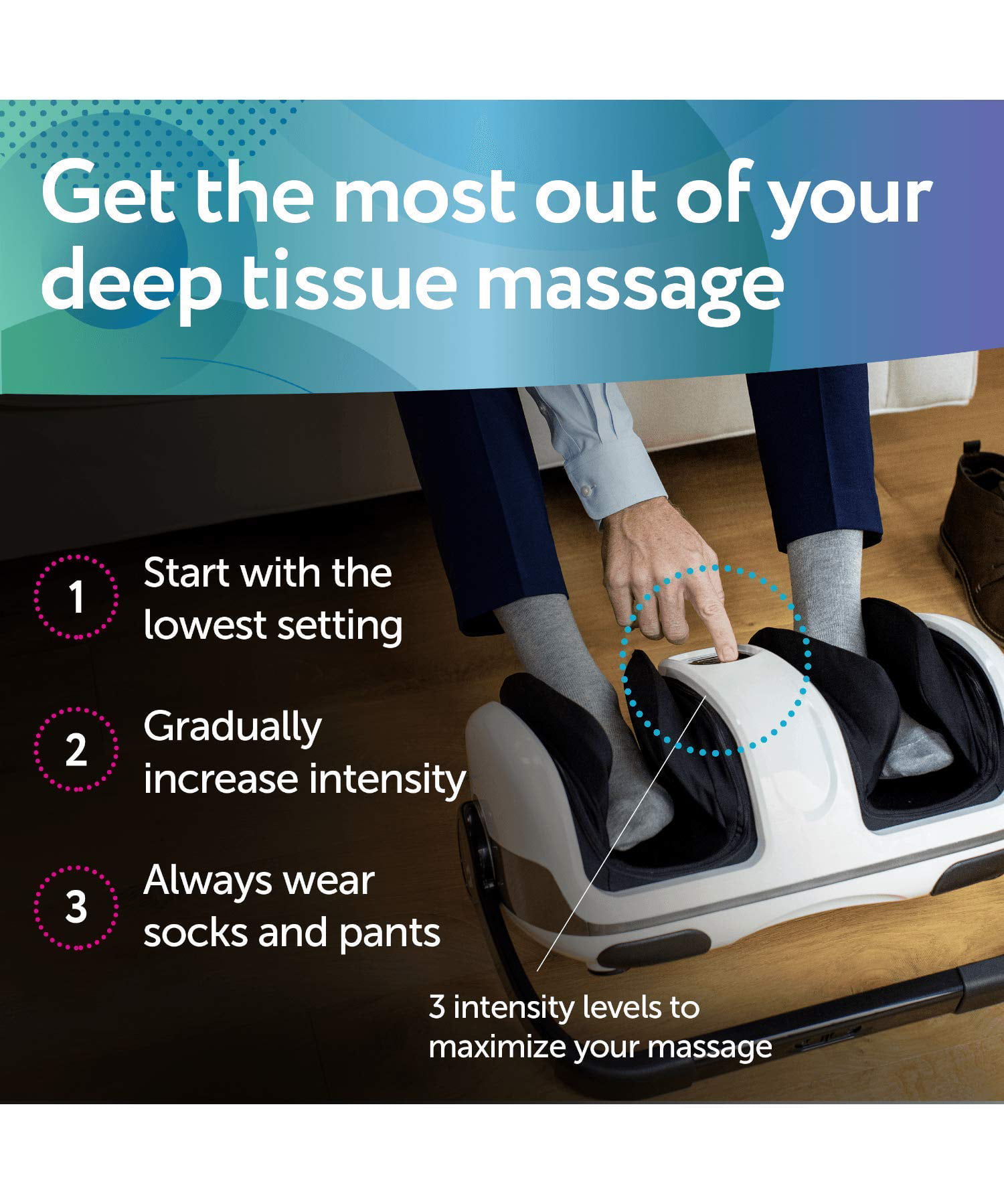 Cloud Massage Shiatsu Foot Massager Machine - Massagers for Feet Ankle Calf  L