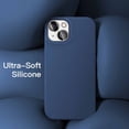 thumbnail image 5 of JETech [3 in 1] Silicone Case for iPhone 14 6.1-Inch, with 2-Pack Screen Protector and 2-Pack Camera Lens Protector, Full Coverage Tempered Glass Film, Shockproof Phone Cover (Cobalt Blue), 5 of 7
