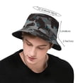 thumbnail image 2 of Bucket Hat for Men Women, Black camouflage hammerhead shark Breathable Sun Hat Summer Beach Hats, Fun Womens Mens Bucket Hat for Travel Outdoor Vacation Fishing Hiking Sports, 2 of 6