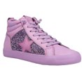 thumbnail image 2 of Vintage Havana Womens Alexis Glitter High Top Zippered  Athletic Sneakers C, 2 of 5