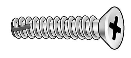 Slotted Drive 3//8 Length Plain Finish Pack of 25 Hex Washer Head #10-32 Thread Size 410 Stainless Steel Thread Cutting Screw Type F