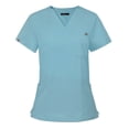thumbnail image 2 of Ropa quirúrgica elástica con cuello en V y manga corta, traje de enfermera de hospital, ropa de lavado para sala de operaciones para mujer, 2 of 5