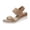 Khaki_030, variant on Women’s Platform Espadrille Wedge Sandals Comfortable Open Toe Elastic Ankle Strap Slip on Comfy Low Wedge Sandals For Ladies Dressy Summer Shoes Orange 7.5（EU-39）