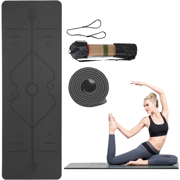 Tapete de Yoga Grueso Antideslizante para Pilates Fitness y Ejercicio