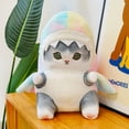 thumbnail image 1 of Shark Cat Doll Pillow Plush Toy Funny Cat Doll Tie-Dye Gray Face 50cm (0.96kg), 1 of 1