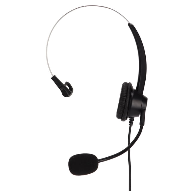 Auriculares monoaurales con cable y ajuste de volumen, color negro, H360‑3.5VA, para conector de 3,5 mm