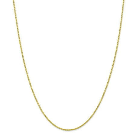 10k Yellow Gold 1.5mm Parisian Link Wheat Chain Necklace 18 Inch Pendant Charm Spiga Gifts For Women For Her