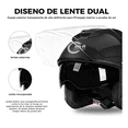 thumbnail image 3 of Casco Motocicleta Abierto 3/4 Visera Doble Hd Abatible Dot Xtellar Color Negro, 3 of 3