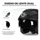 thumbnail image 3 of Casco Motocicleta Abierto 3/4 Visera Doble Hd Abatible Dot Xtellar Color Negro, 3 of 3
