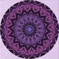 thumbnail image 1 of Ahgly Company Machine Washable Indoor Square Transitional Orchid Purple Area Rugs, 8' Square, 1 of 7