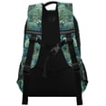thumbnail image 3 of FORMRS Unisex Backpack Elementary School Travel Bookbag with Reflective Stripes, Green Forest Pattern, 3 of 7