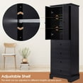 thumbnail image 4 of DEALTOPS Tall Storage Cabinet with Adjustable Shelves and 4 Drawers, Black, 4 of 8