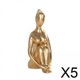 thumbnail image 1 of Estatuilla de estatua de postura de ,Estatuilla de estatua de postura de decoración del hogar dorada,Escultura de meditación de resina Decoración ,Estatuilla de, 1 of 8