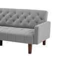 thumbnail image 6 of Convertible Sleeper Sofa Bed with Adjustable Backrest and Padded Seat,  Upholstered Foldable Sofa with Wood Legs, Foldable Tufted Sofa with High Density Foam for Living Room,Apartment, 6 of 9