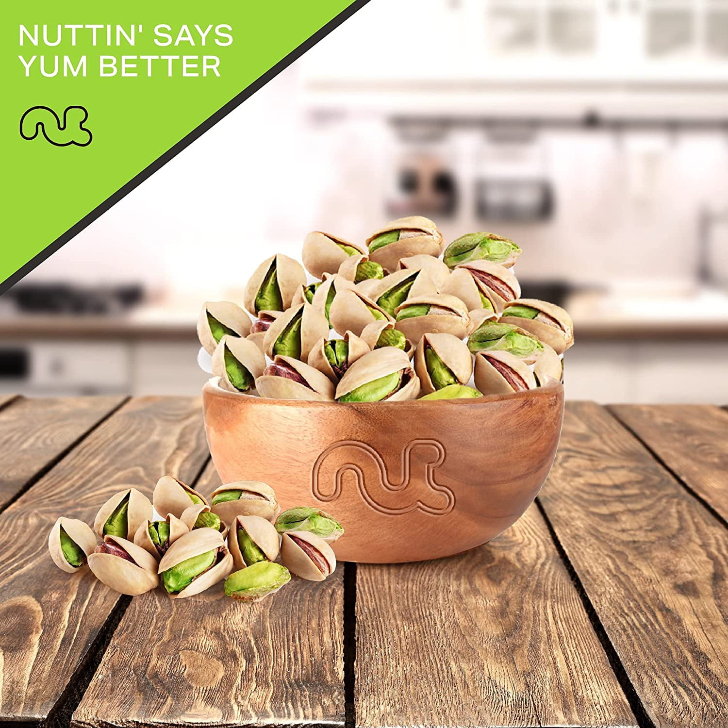 Nut Cravings Freshly Roasted & Salted California Pistachios (32oz - 2 lbs) Packed Fresh in Resealable Bag