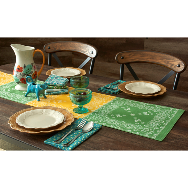 The Pioneer Woman Bandana Reversible Table Runner, 14"W x 70"L