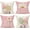 Pink, variant on Outdoor Yellow Throw Pillow Covers 18x18 Set of 4 Spring Summer Decorative Cushion Cases Home Décor Decorations for Patio Couch Chair Sofa,Daisy Floral Gnomes