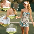 thumbnail image 6 of Yuyamidu Boho Mandala Flower Golf Dress for Womens Size M Comfortable Tennis Dress with Built in Shorts, Slim Fit Sleeveless Women Athletic Dresses Outfits, 2 Piece, 6 of 7