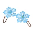 thumbnail image 2 of 2Pcs Decorative Wall Mounted Flower Hooks Hanging Home Decor Art Blue, 2 of 9
