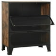 thumbnail image 5 of vidaXL Storage Cabinets 2 pcs Rustic Brown 72x36x82 cm Metal and MDF, 5 of 5