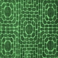 thumbnail image 1 of Ahgly Company Indoor Square Abstract Emerald Green Modern Area Rugs, 4' Square, 1 of 4