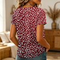 thumbnail image 5 of Sewkxo Womens Summer Tops Short Sleeve Basic Casual V Neck T Shirts Trendy Fashion 2026 Top,Red M, 5 of 5