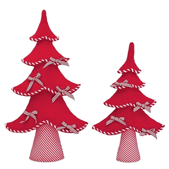 Melrose Foam and Felt Christmas Tree, Set of 2, Holiday Season Decoration
