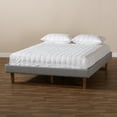 thumbnail image 5 of Carson Carrington  Ulva Fabric Mid-century Platform Bed Frame Gray Full, 5 of 5