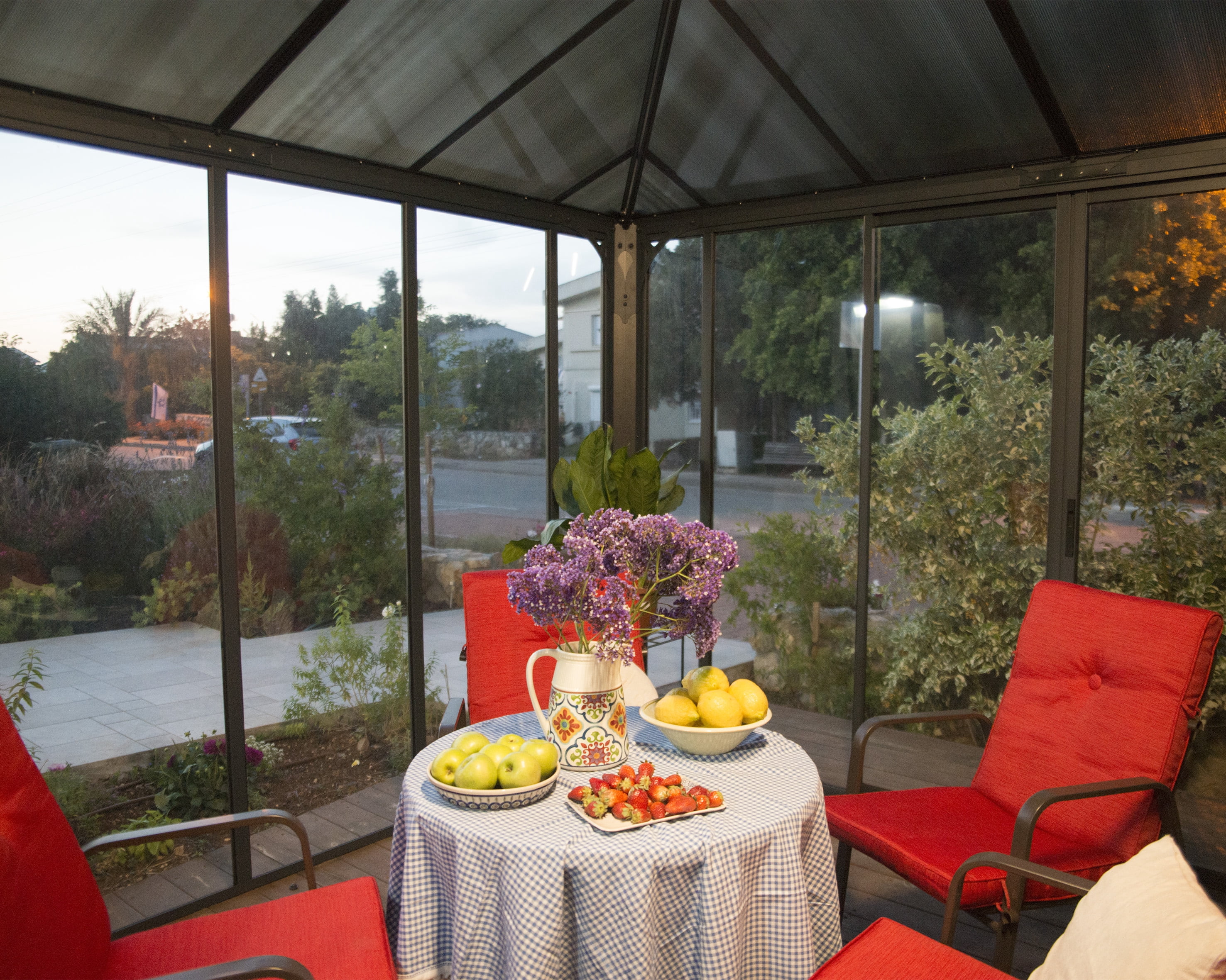 Palram - Canopia Ledro 10' x 14' Enclosed Gazebo - Gray/Clear