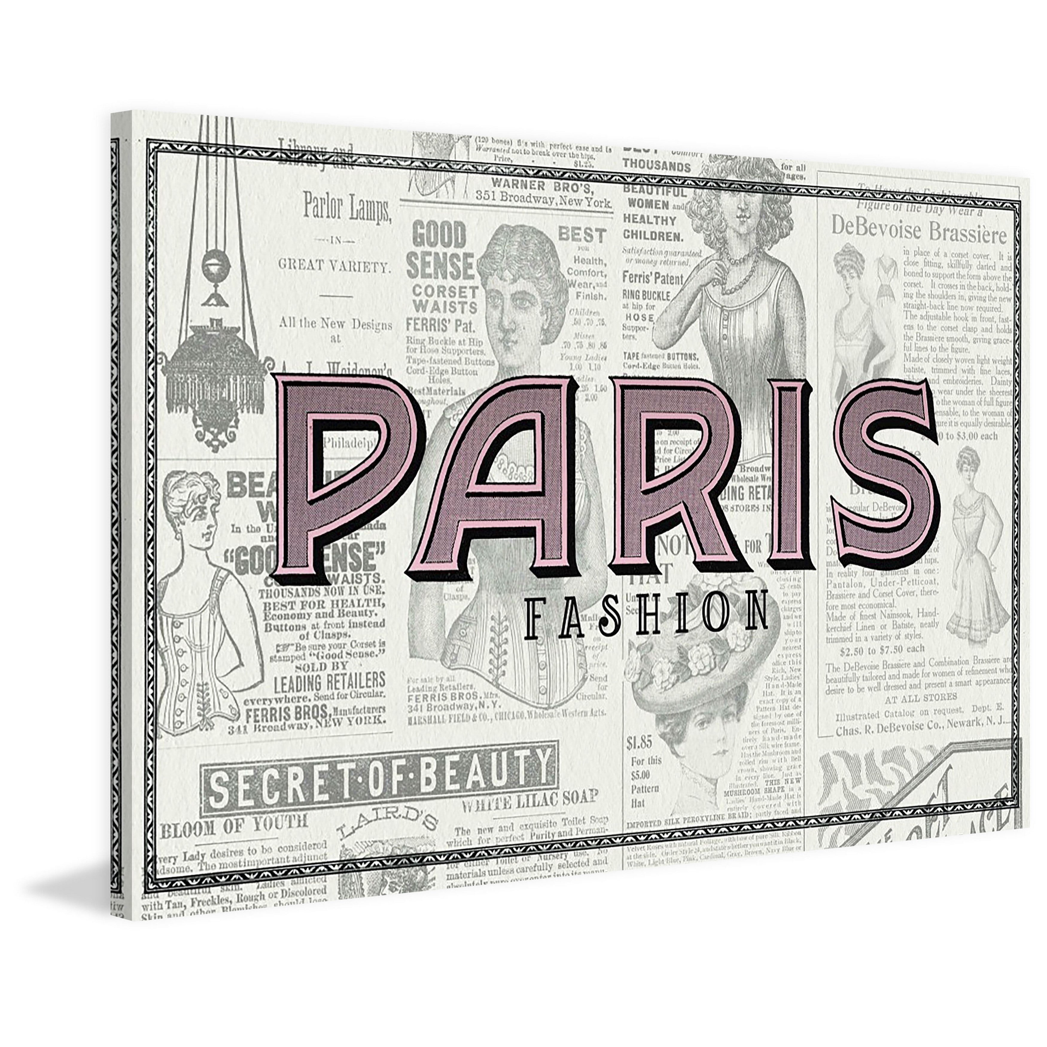 Marmont Hill "Paris Fashion" by Saturday Evening Post Painting Print on Canvas