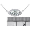 thumbnail image 3 of RYLOS Necklace Sterling Silver 925 Lucky Eye Necklace Marquise Gemstone &  Diamonds Pendant 18" Chain 12X6MM White Topaz April Birthstone Womens Jewelry Silver Necklace, 3 of 7