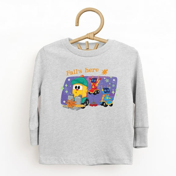 Leo the Truck Fall's Here - Kids Toddler Long Sleeve Graphic Tee