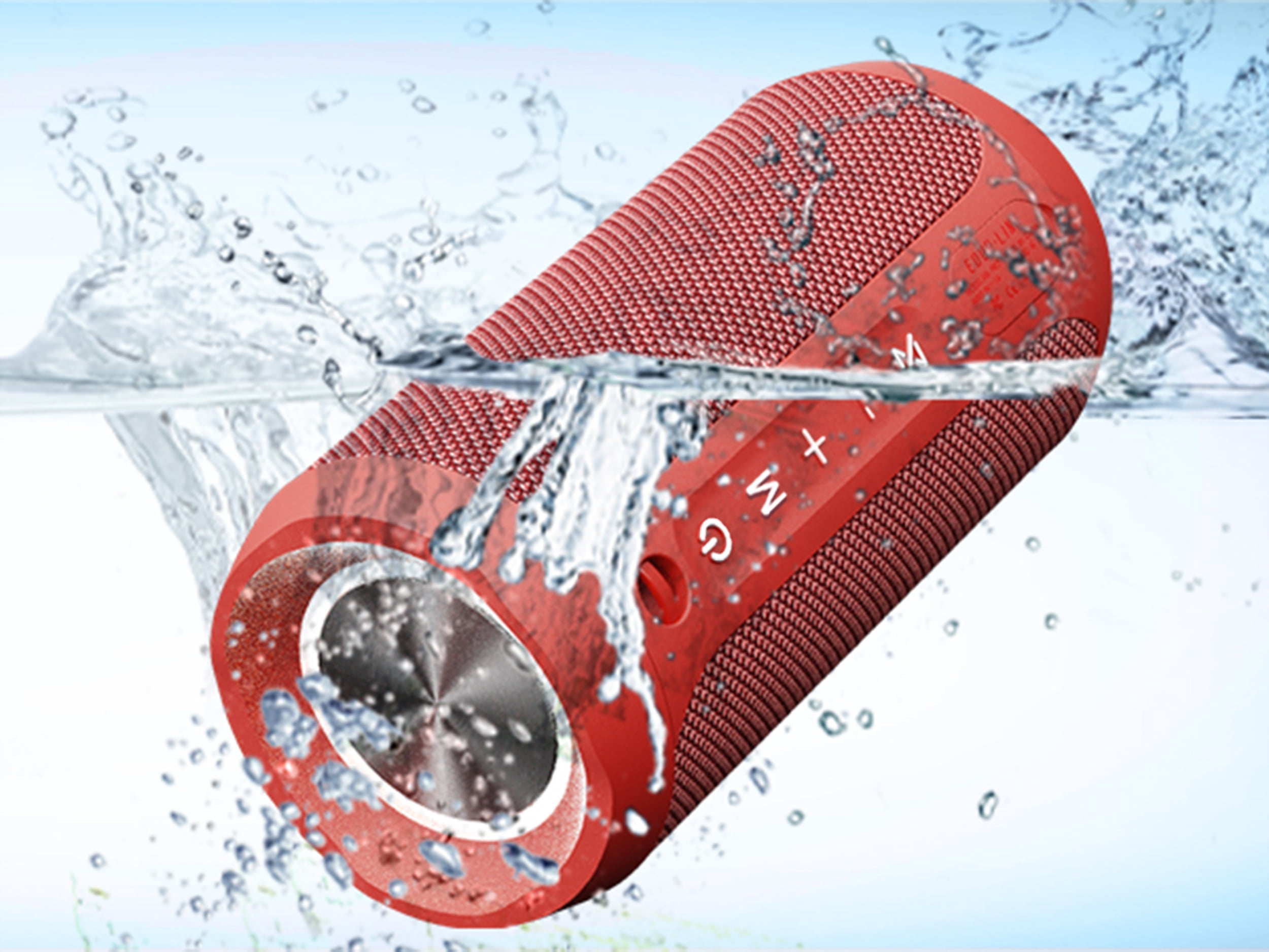 EDUPLINK Bluetooth Speakers - Portable Speaker, Waterproof, Red, M6