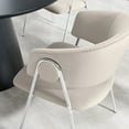 thumbnail image 2 of Side Dining Chair, Set of 2, Silver, Velvet, Bar Pub Cafe Bistro Dining Kitchen Hospitality Restaurant, Modern Contemporary, HB37472, 2 of 10