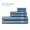 Blue Shadow, variant on WelHome 6 Piece EVERYDAY USE 100% Cotton Bathroom Towels Set, 450 GSM, 2 Bath towels 27" x 54", 2 Hand Towels, 2 Washcloths, Soft Lightweight, Hotels, Spa and Gym – High Rise