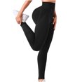 thumbnail image 4 of Tbopshirt Yoga Pants for Women Plus Size Seamless Tummy Control Tights,High Waist Casual Trousers Solid Elastic Waist Stretchy Yoga Cargo Pants,S-L, 4 of 7