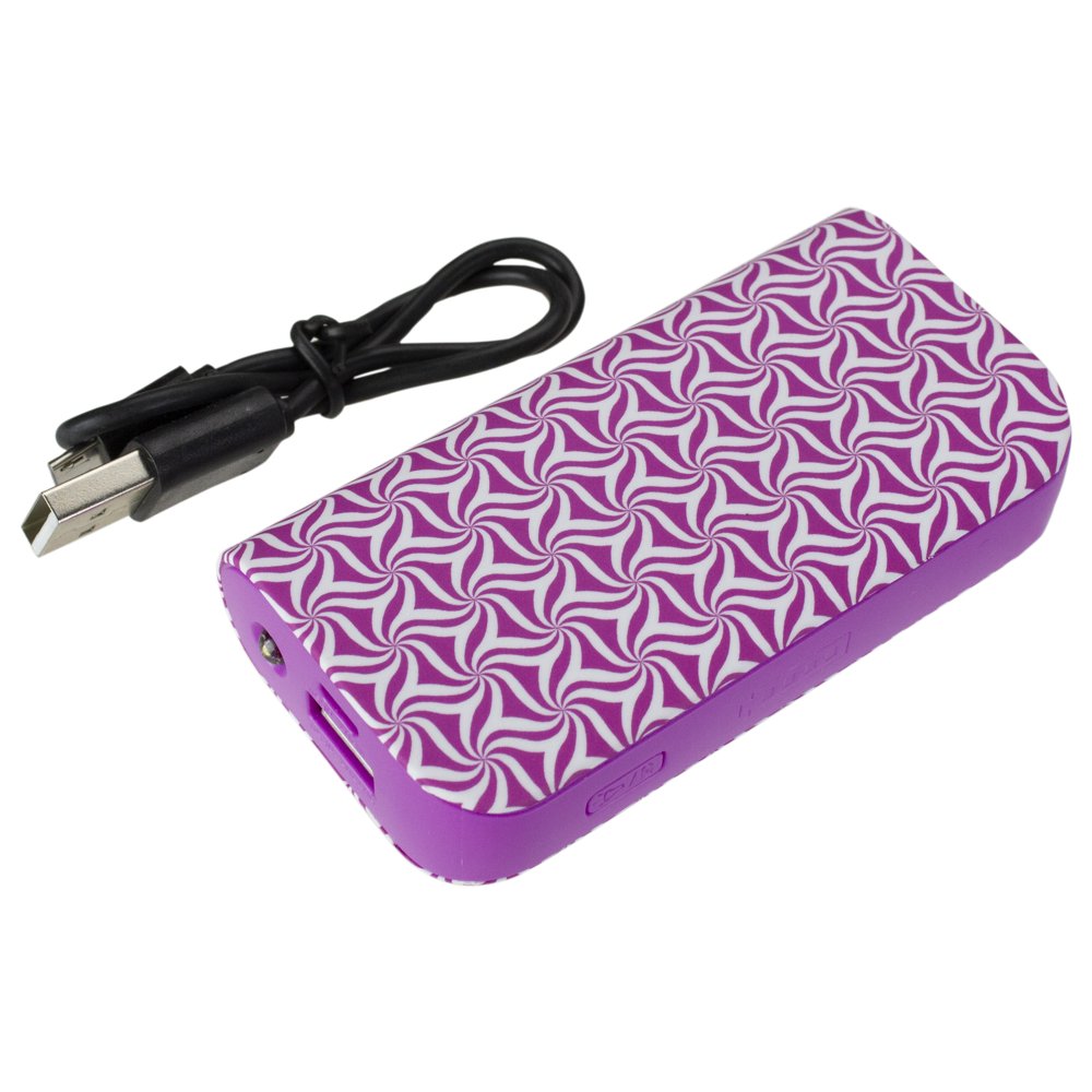 3.5" White and Purple Stylish Cell Phone Portable Charger