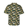 thumbnail image 3 of Balery Bear Sunflower Print Men's Hawaiian Shirts Short Sleeve Beach Shirt Relaxed Fit Vacation Button Down Shirts-X-Large, 3 of 9