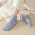 thumbnail image 4 of 5 Pairs Women's Fuzzy Socks with Non-Slip Grips, Soft Fluffy Slipper Ankle Socks for Winter Warmth, Home Sleep & Hospital Use, 4 of 7