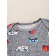 thumbnail image 4 of Emy Dola 2-Pack Infant Baby Boys Long-Sleeve Bodysuit 100% Cotton Toddler Boy's Dino Truck Prints Romper Onesies 0-24M, 4 of 9