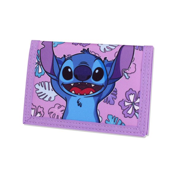 Billetera Disney Stitch Pequeña de Lona Trifold Porta Tarjetas