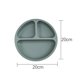 thumbnail image 3 of Platos de silicona antideslizantes para niños, plato de comedor de entrenamiento, vajilla sin BPA (gris) Ehuebsd sin BPA, 3 of 9
