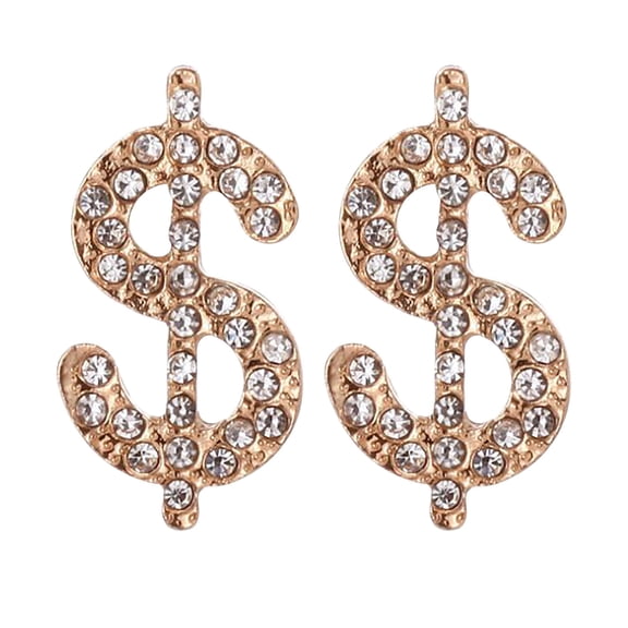 ddioayh Sparkly Dollar Sign Dangle Earrings Acrylic Shiny Dollar Money Stud Earrings for Women Statement Holiday Jewelry
