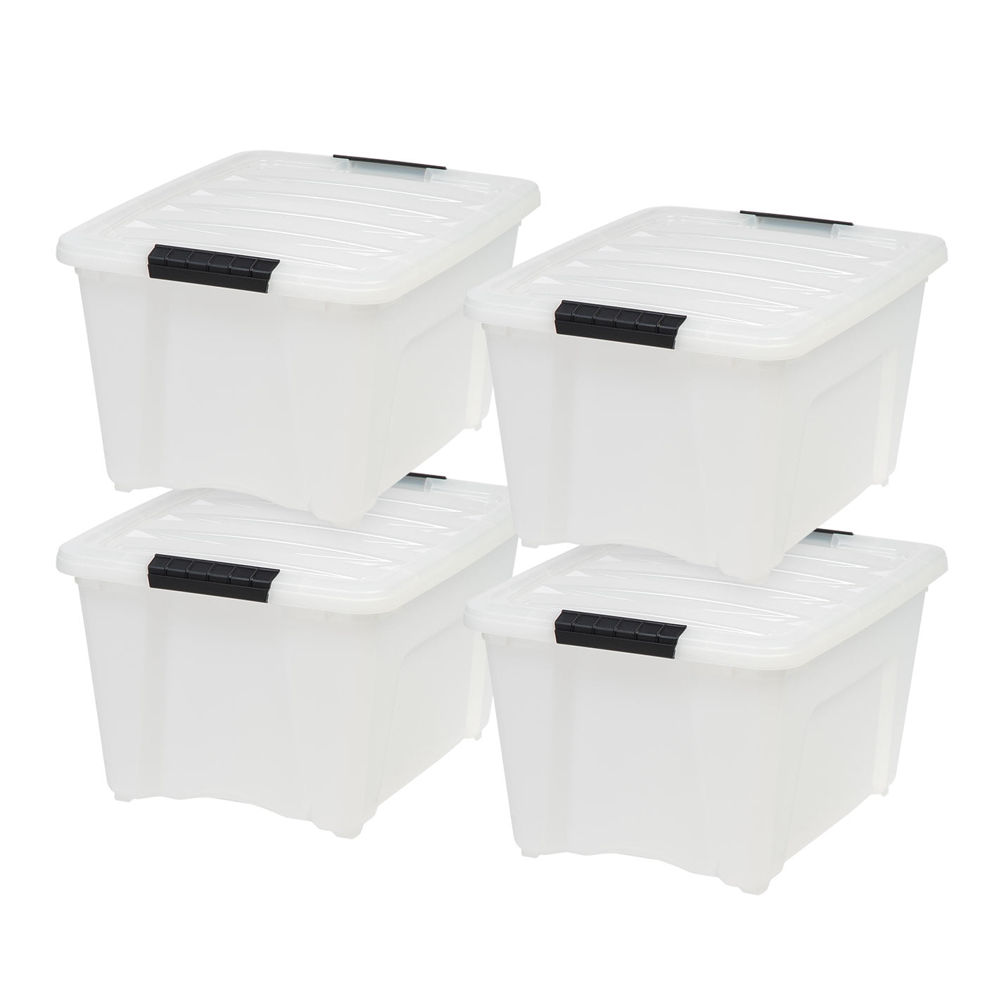 IRIS USA 32 Qt. Plastic Storage Bin Tote Organizing Container with