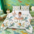 thumbnail image 3 of Manfei Dreamy Watercolor Dragon Animals Queen Comforter Set,Cute Cloud Stars Comforter Sets Queen,Yellow White,Polkadot Reversible,3pcs,1 Comforter and 2 Pillowcases, 3 of 7