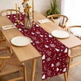 thumbnail image 3 of Red Christmas Snowflakes Table Runner 72 Inches Long Farmhouse Dress Scarves, Winter Xmas Pine Tree Plant Dining Tablerunner for Coffee Table/Kitchen Island/Party Décor, 13" x 72", 3 of 8