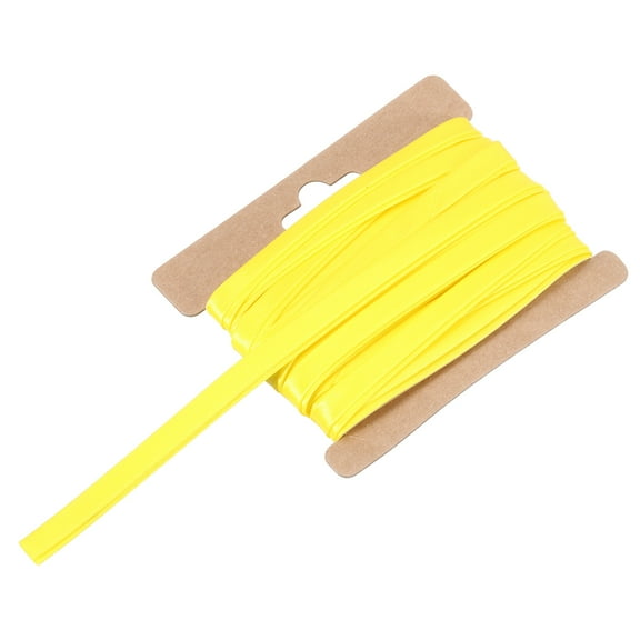 Uxcell Double Fold Bias Tape 1/3 Inch x 6 Yards Satin Pre-fold Tape Yellow