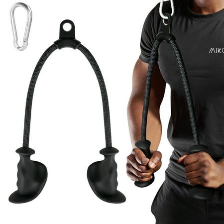 ELEVTAB Ergonomic Triceps Rope Pull Down with Anti-Slippery Natural Rubber Grip for Activating More Muscle Fibers-Gym Rope for Push Downs, Triceps Pull Downs Crunches, Facepulls, 36" Rope Length